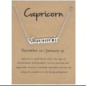 Capricorn English Letter Zodiac Pendant Necklace